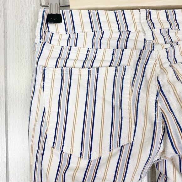 Pilcro & The Letterpress | Striped High Rise Cropped Boot Cut Jeans Size 25 - Picture 6 of 10